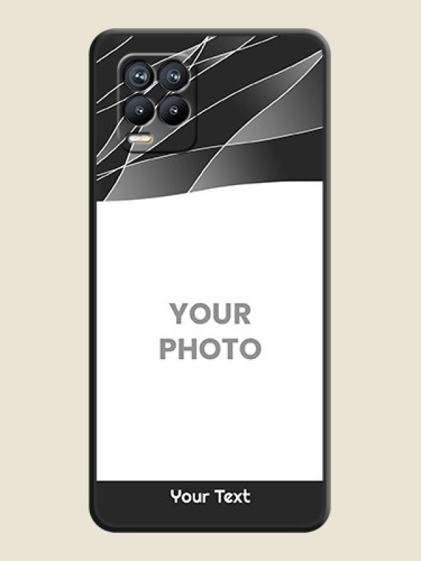 Custom Mixed Wave Lines on Photo on Space Black Soft Matte Mobile Cover - Realme 8 - alternate view