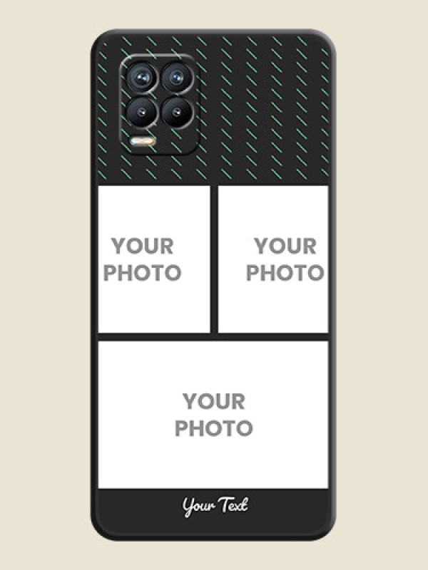 Custom Cross Dotted Pattern with 2 Image Holder  on Personalised Space Black Soft Matte Cases - Realme 8 - alternate view