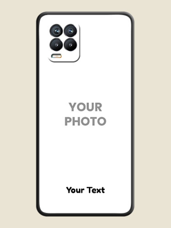Custom Full Single Pic Upload With Text On Space Black Personalized Soft Matte Phone Covers -Realme 8 - alternate view