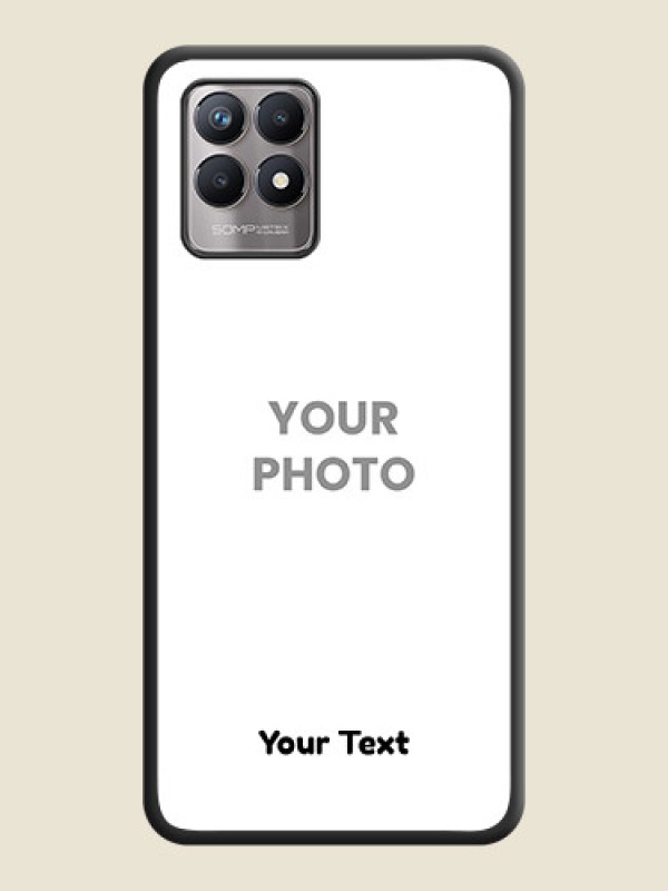 Custom Full Single Pic Upload With Text On Space Black Personalized Soft Matte Phone Covers -Realme 8I - alternate view