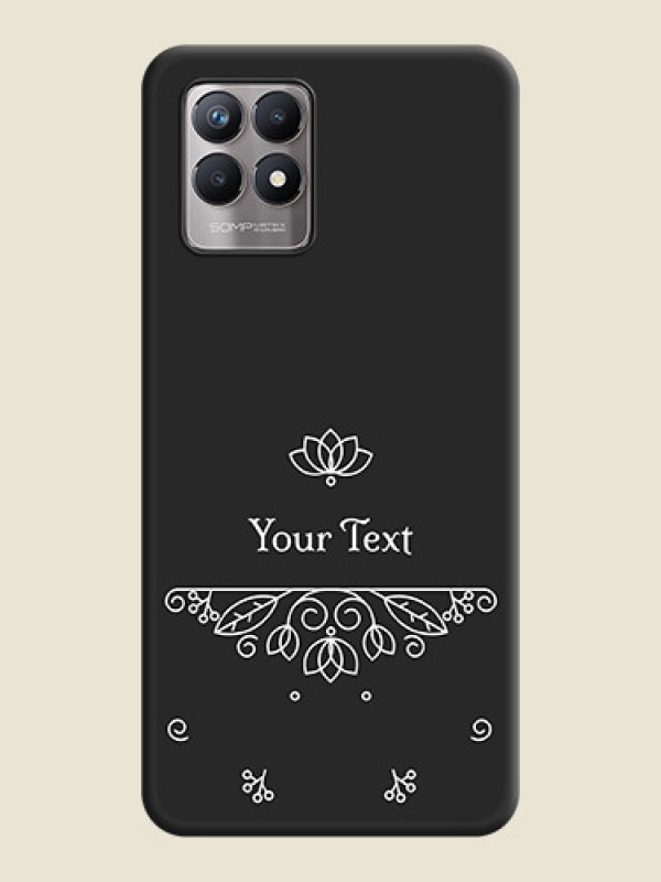 Custom Lotus Garden Custom Text On Space Black Personalized Soft Matte Phone Covers -Realme 8I - alternate view