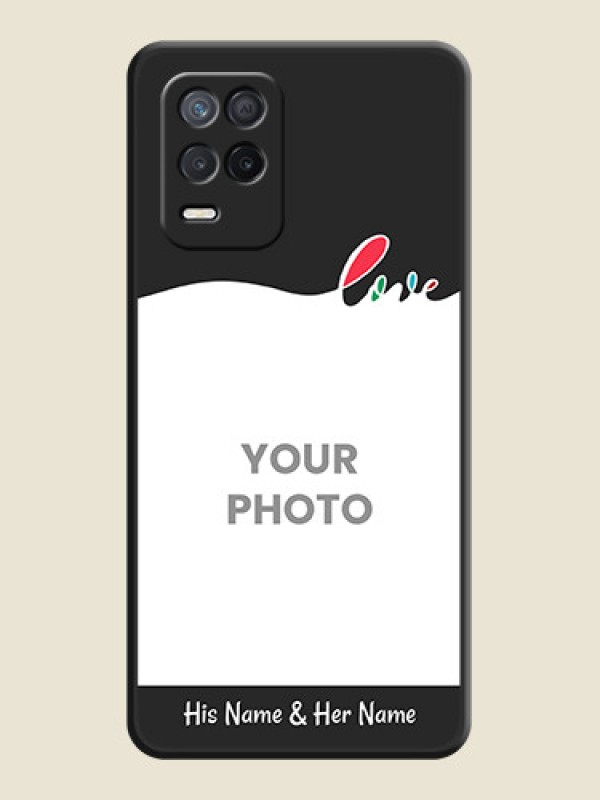 Custom Fall in Love Pattern with Picture on Photo on Space Black Soft Matte Mobile Case - Realme 8s 5G - alternate view