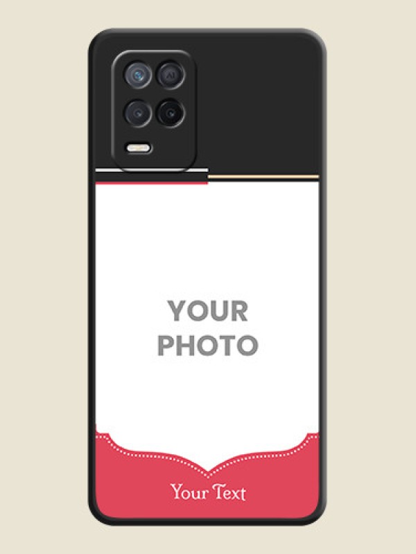 Custom Classic Plain Design with Name on Photo on Space Black Soft Matte Phone Cover - Realme 8s 5G - alternate view