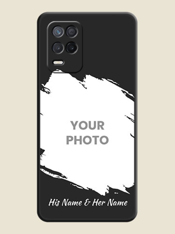 Custom Grunge Brush Strokes on Photo on Space Black Soft Matte Back Cover - Realme 8s 5G - alternate view