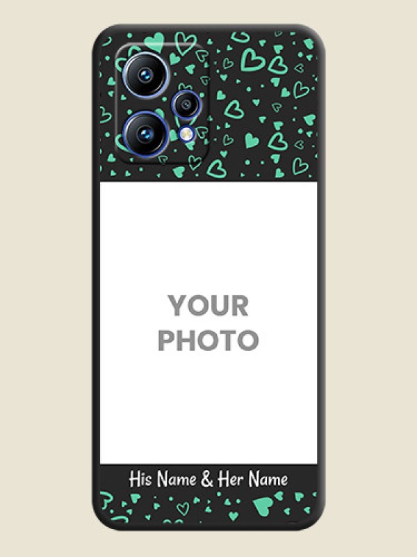 Custom Sea Green Indefinite Love Pattern on Photo on Space Black Soft Matte Mobile Cover - Realme 9 4G - alternate view