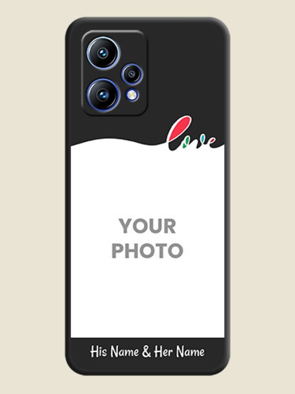 Custom Fall in Love Pattern with Picture on Photo on Space Black Soft Matte Mobile Case - Realme 9 4G - alternate view