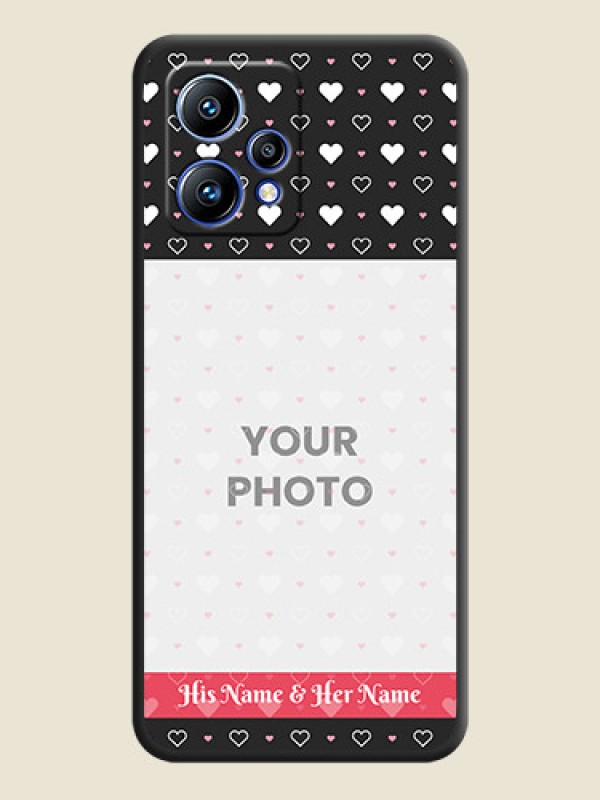 Custom White Color Love Symbols with Text Design on Photo on Space Black Soft Matte Phone Cover - Realme 9 4G - alternate view