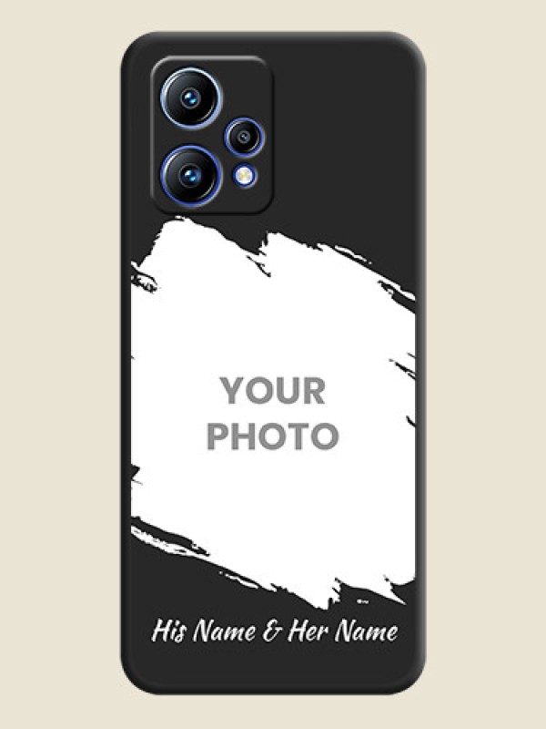 Custom Grunge Brush Strokes on Photo on Space Black Soft Matte Back Cover - Realme 9 4G - alternate view