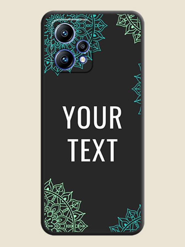 Custom Your Name with Floral Design on Space Black Custom Soft Matte Back Cover - Realme 9 4G - alternate view