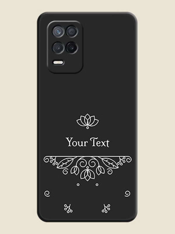 Custom Lotus Garden Custom Text On Space Black Personalized Soft Matte Phone Covers -Realme 9 5G - alternate view