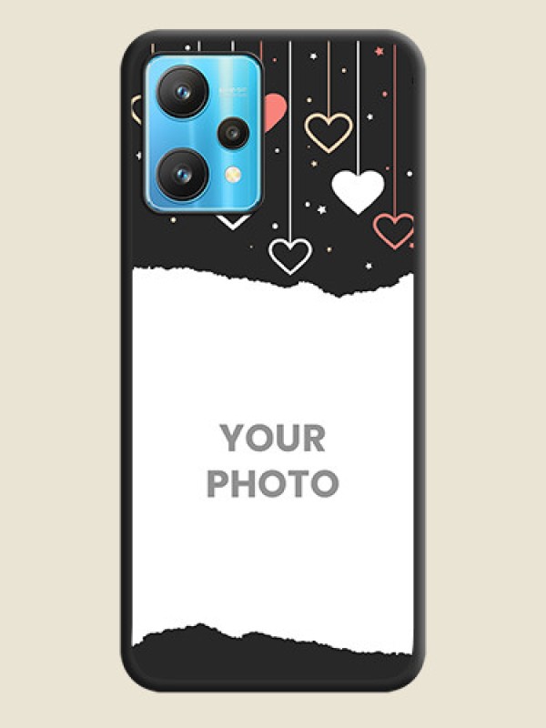 Custom Love Hangings with Splash Wave Picture on Space Black Custom Soft Matte Phone Back Cover - Realme 9 Pro 5G - alternate view