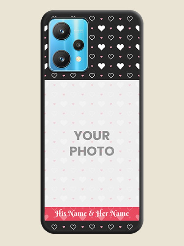 Custom White Color Love Symbols with Text Design on Photo on Space Black Soft Matte Phone Cover - Realme 9 Pro 5G - alternate view