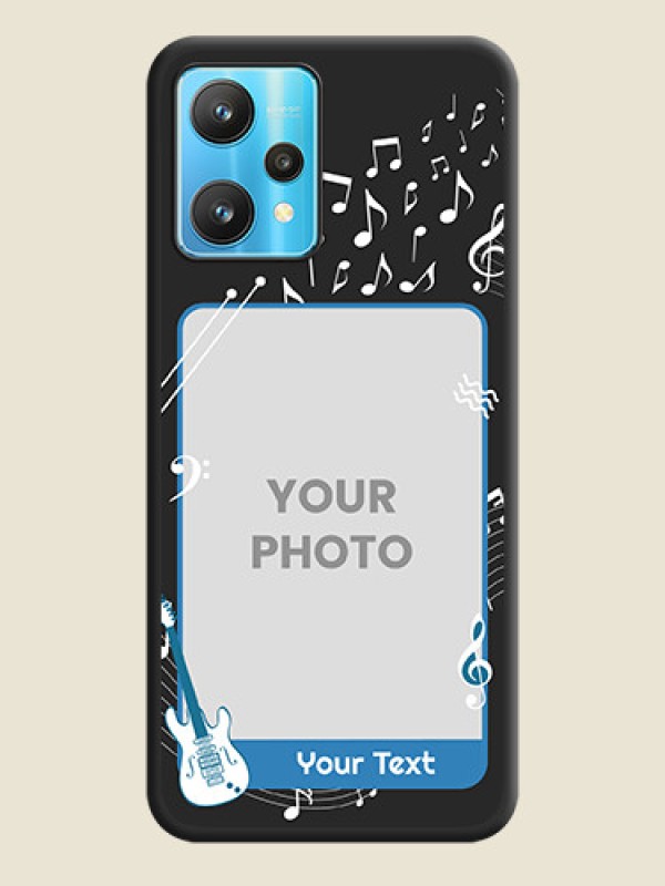Custom Musical Theme Design with Text on Photo on Space Black Soft Matte Mobile Case - Realme 9 Pro 5G - alternate view