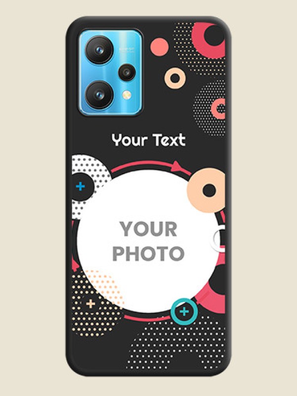 Custom Multicoloured Round Image on Personalised Space Black Soft Matte Cases - Realme 9 Pro 5G - alternate view