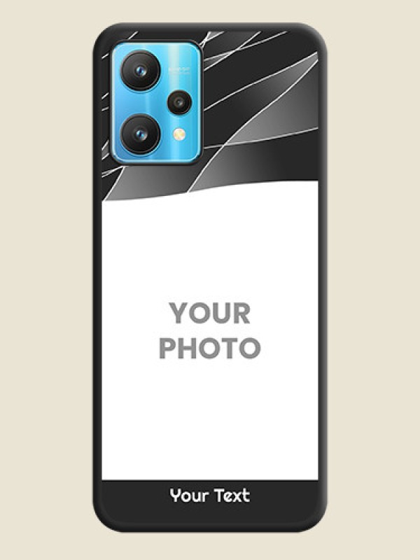 Custom Mixed Wave Lines on Photo on Space Black Soft Matte Mobile Cover - Realme 9 Pro 5G - alternate view