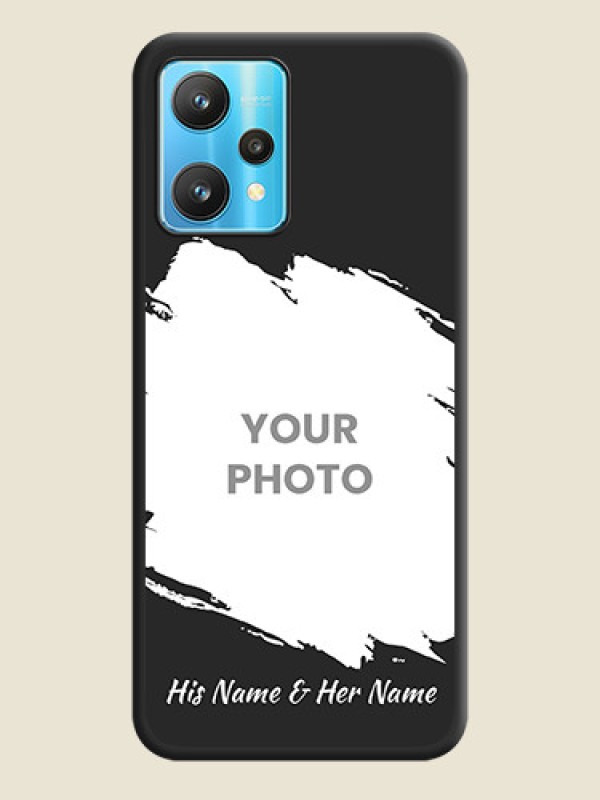 Custom Grunge Brush Strokes on Photo on Space Black Soft Matte Back Cover - Realme 9 Pro 5G - alternate view