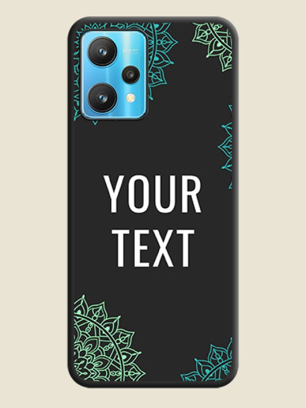 Custom Your Name with Floral Design on Space Black Custom Soft Matte Back Cover - Realme 9 Pro 5G - alternate view