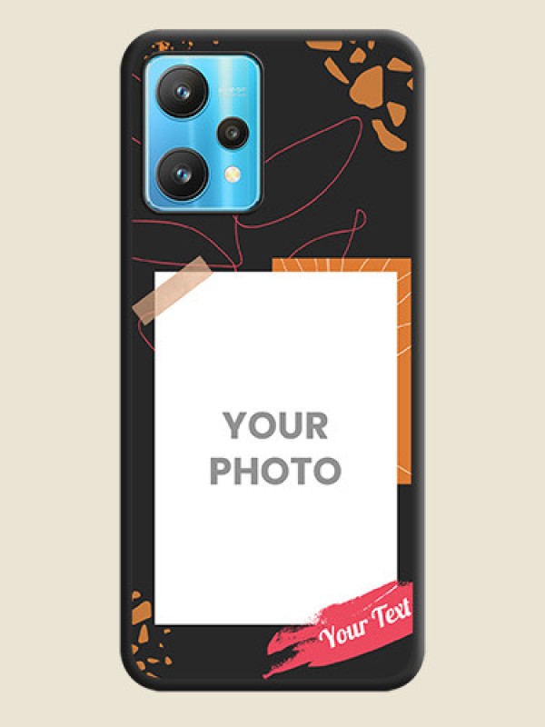Custom Orange Photo Frame on Space Black Custom Soft Matte Phone Back Cover - Realme 9 Pro 5G - alternate view