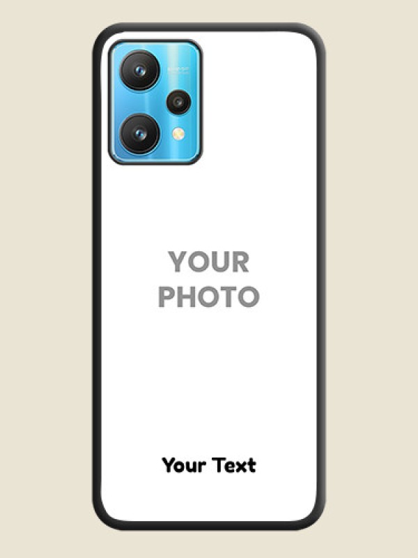 Custom Full Single Pic Upload With Text On Space Black Personalized Soft Matte Phone Covers -Realme 9 Pro 5G - alternate view