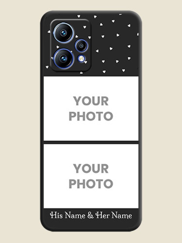 Custom Miniature Love Symbols with Name on Space Black Custom Soft Matte Back Cover - Realme 9 Pro Plus 5G - alternate view