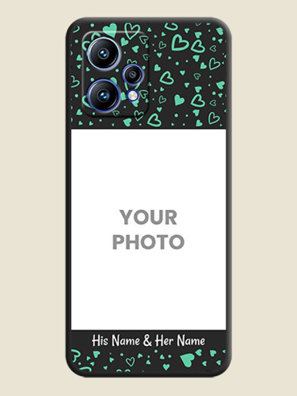 Custom Sea Green Indefinite Love Pattern on Photo on Space Black Soft Matte Mobile Cover - Realme 9 Pro Plus 5G - alternate view
