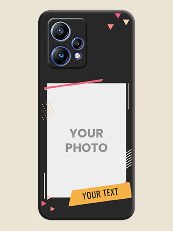 Custom Photo Frame with Triangle Small Dots on Photo on Space Black Soft Matte Back Cover - Realme 9 Pro Plus 5G - alternate view