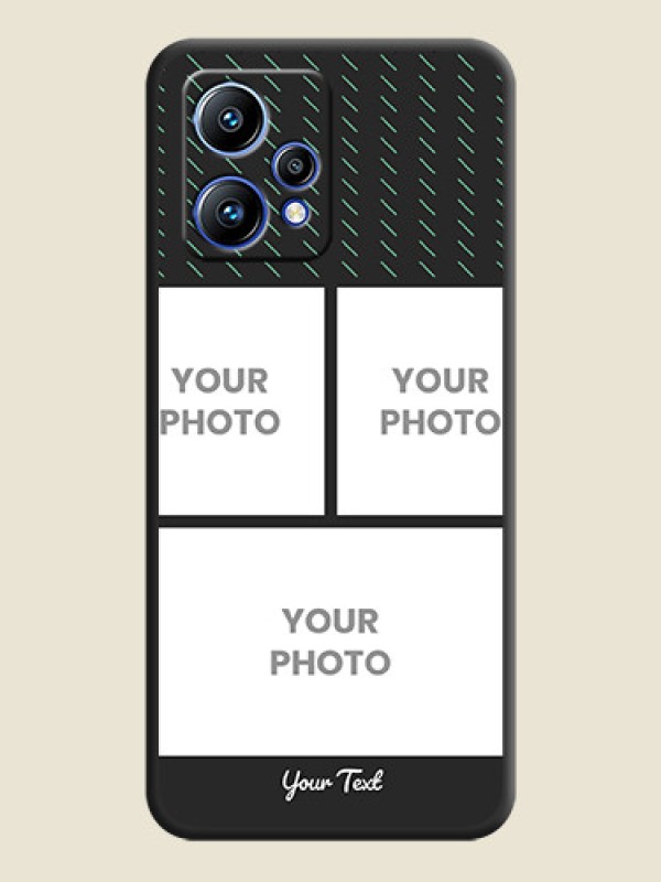 Custom Cross Dotted Pattern with 2 Image Holder  on Personalised Space Black Soft Matte Cases - Realme 9 Pro Plus 5G - alternate view