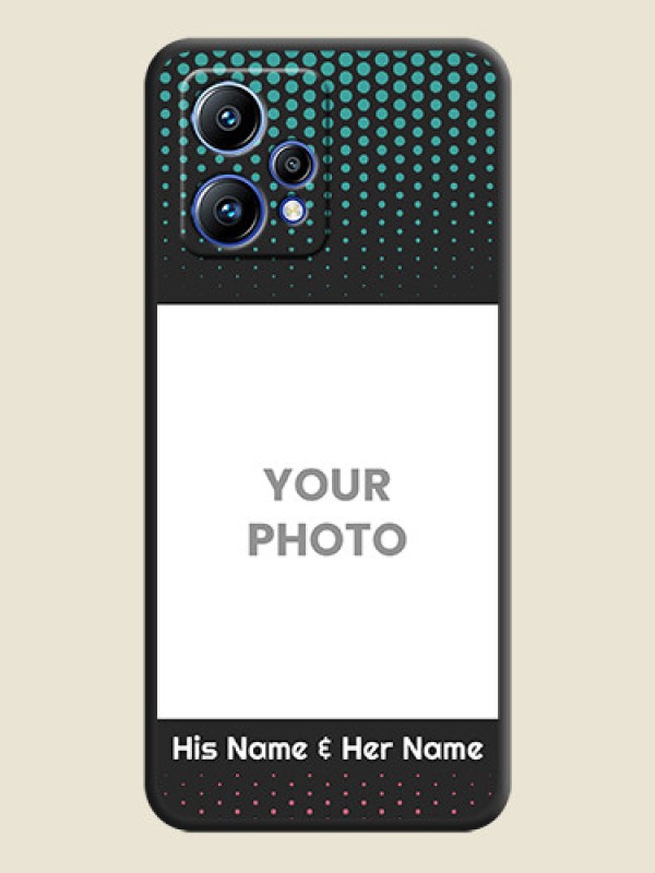 Custom Faded Dots with Grunge Photo Frame and Text on Space Black Custom Soft Matte Phone Cases - Realme 9 Pro Plus 5G - alternate view