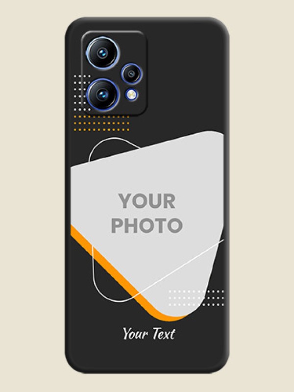 Custom Yellow Triangle on Photo on Space Black Soft Matte Phone Cover - Realme 9 Pro Plus 5G - alternate view