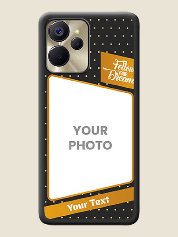 Custom Follow Your Dreams with White Dots on Space Black Custom Soft Matte Phone Cases - Realme 9i 5G - alternate view