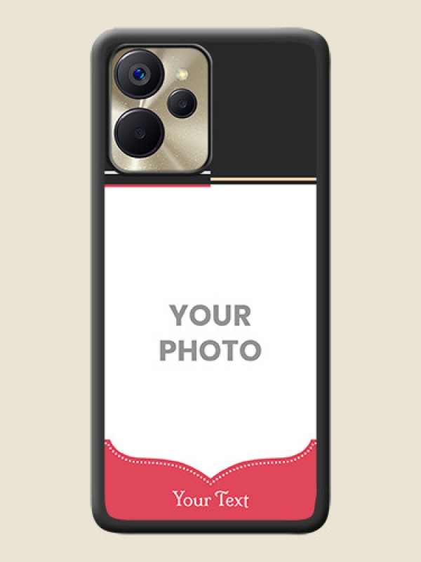 Custom Classic Plain Design with Name on Photo on Space Black Soft Matte Phone Cover - Realme 9i 5G - alternate view