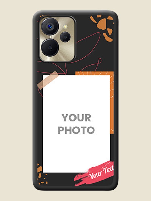 Custom Orange Photo Frame on Space Black Custom Soft Matte Phone Back Cover - Realme 9i 5G - alternate view