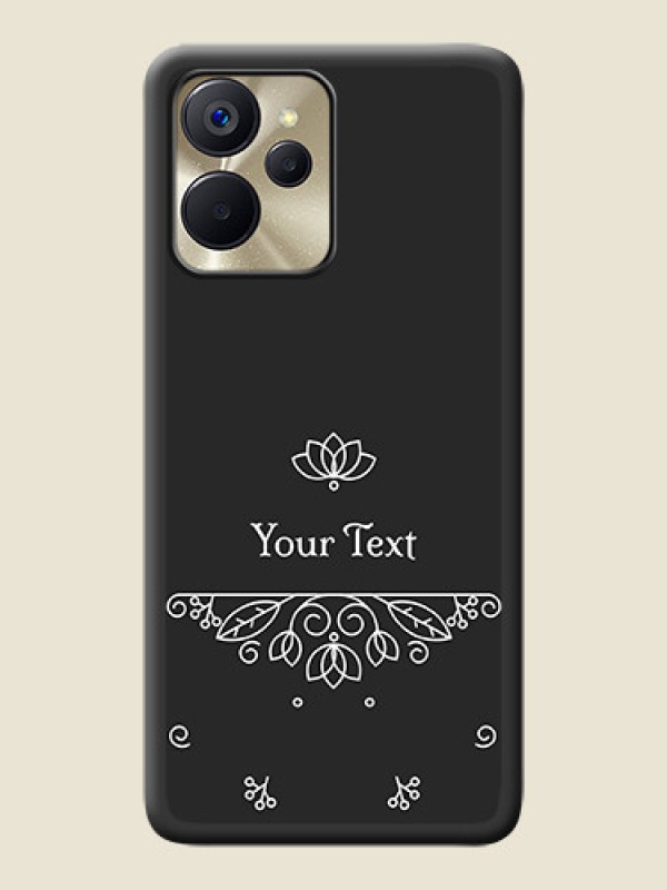 Custom Lotus Garden Custom Text On Space Black Personalized Soft Matte Phone Covers -Realme 9I 5G - alternate view