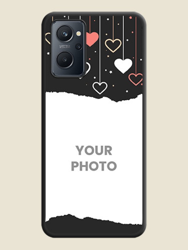 Custom Love Hangings with Splash Wave Picture on Space Black Custom Soft Matte Phone Back Cover - Realme 9i - alternate view