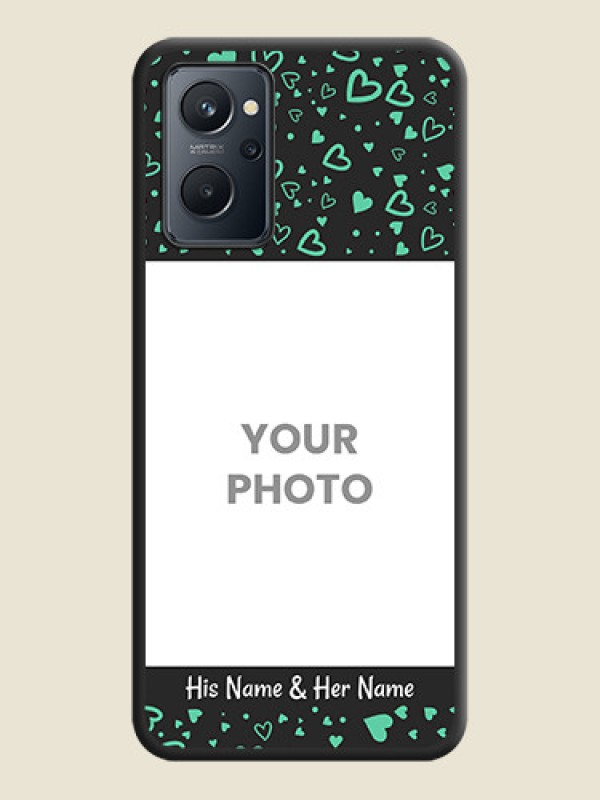 Custom Sea Green Indefinite Love Pattern on Photo on Space Black Soft Matte Mobile Cover - Realme 9i - alternate view