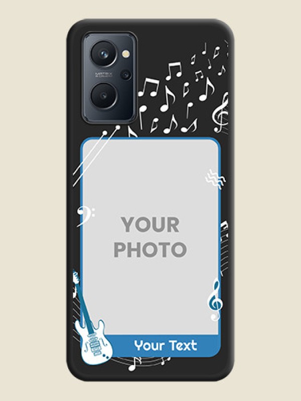 Custom Musical Theme Design with Text on Photo on Space Black Soft Matte Mobile Case - Realme 9i - alternate view