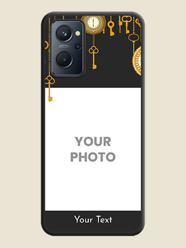 Custom Decorative Design with Text on Space Black Custom Soft Matte Back Cover - Realme 9i - alternate view
