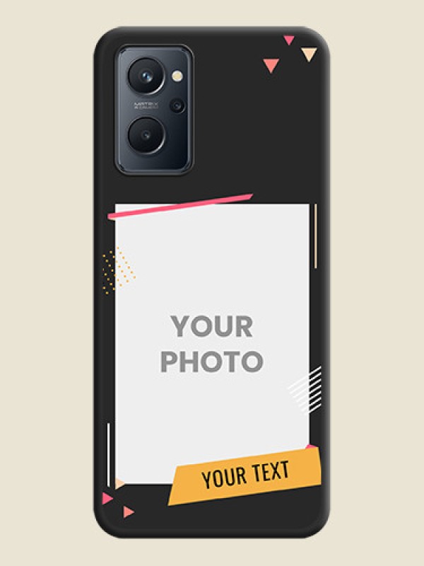 Custom Photo Frame with Triangle Small Dots on Photo on Space Black Soft Matte Back Cover - Realme 9i - alternate view