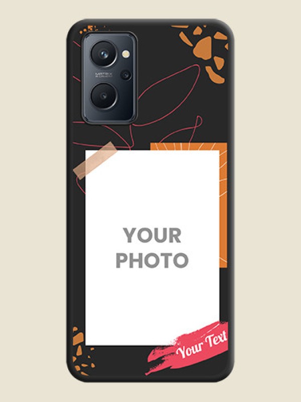 Custom Orange Photo Frame on Space Black Custom Soft Matte Phone Back Cover - Realme 9i - alternate view