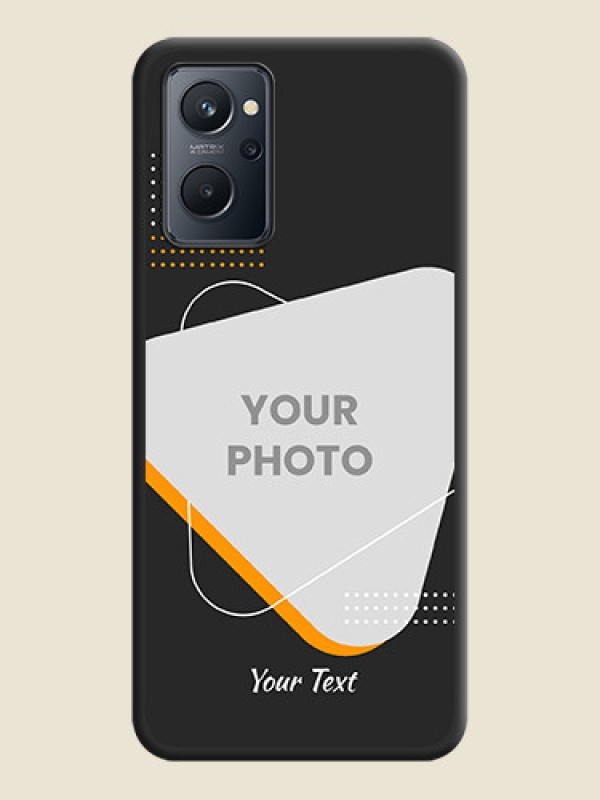 Custom Yellow Triangle on Photo on Space Black Soft Matte Phone Cover - Realme 9i - alternate view