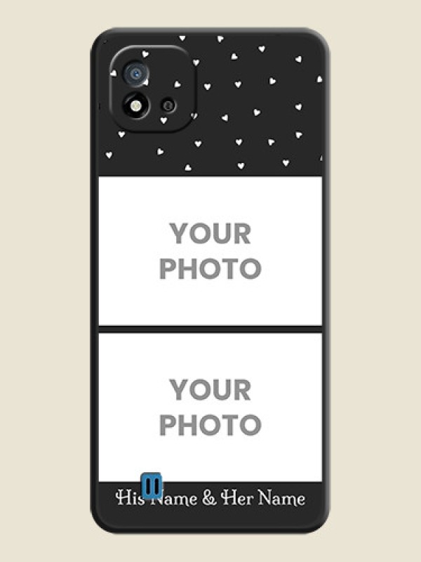 Custom Miniature Love Symbols with Name on Space Black Custom Soft Matte Back Cover - Realme C11 2021 - alternate view