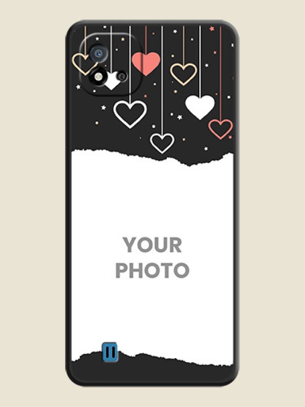 Custom Love Hangings with Splash Wave Picture on Space Black Custom Soft Matte Phone Back Cover - Realme C11 2021 - alternate view
