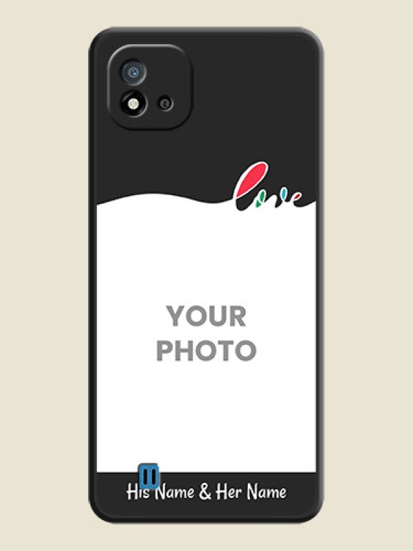 Custom Fall in Love Pattern with Picture on Photo on Space Black Soft Matte Mobile Case - Realme C11 2021 - alternate view