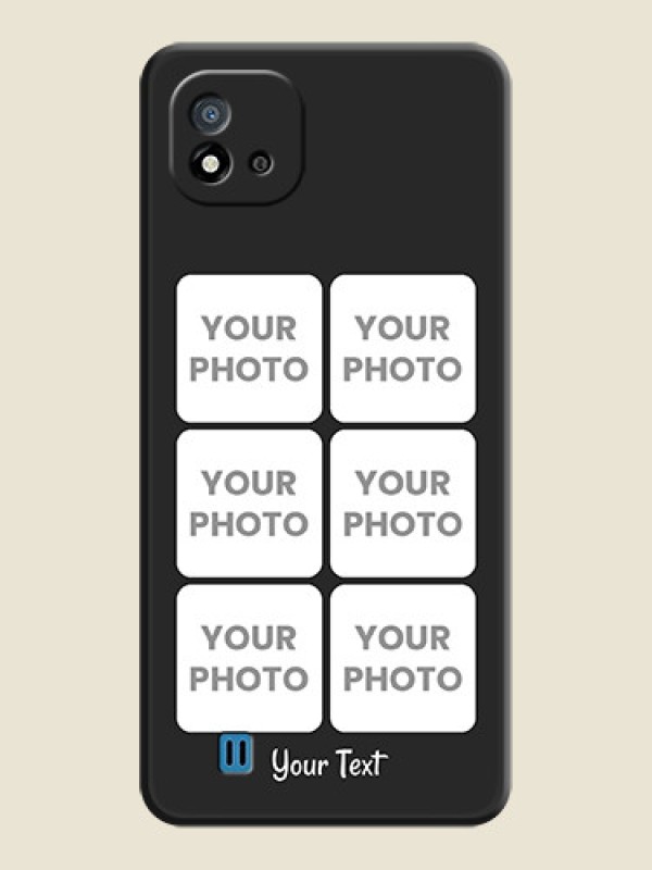 Custom Floral Art with 6 Image Holder on Photo on Space Black Soft Matte Mobile Case - Realme C11 2021 - alternate view