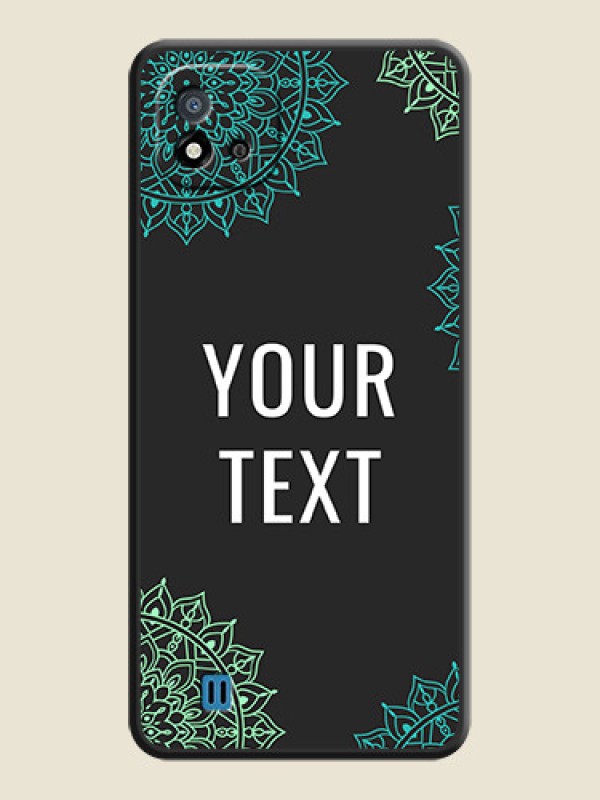 Custom Your Name with Floral Design on Space Black Custom Soft Matte Back Cover - Realme C11 2021 - alternate view