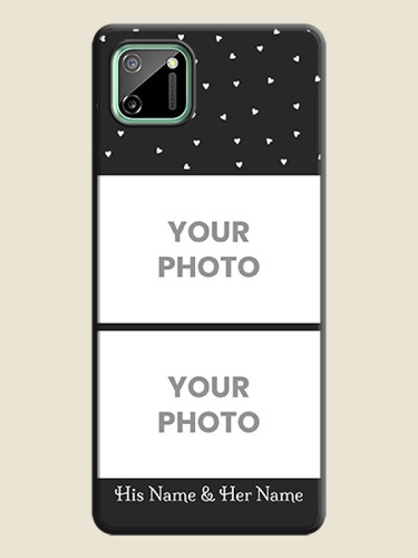 Custom Miniature Love Symbols with Name on Space Black Custom Soft Matte Back Cover - Realme C11 - alternate view