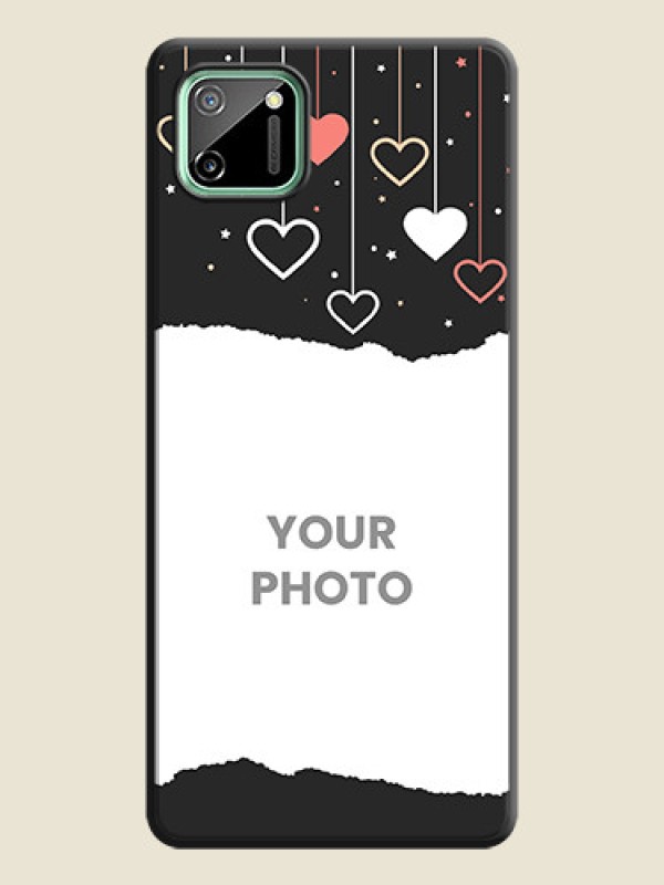 Custom Love Hangings with Splash Wave Picture on Space Black Custom Soft Matte Phone Back Cover - Realme C11 - alternate view