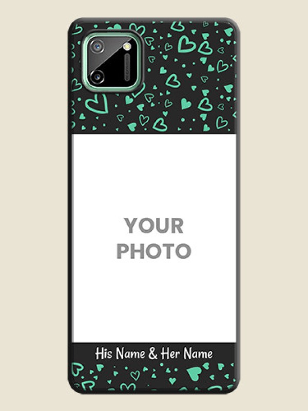 Custom Sea Green Indefinite Love Pattern - Photo on Space Black Soft Matte Mobile Cover - Realme C11 - alternate view