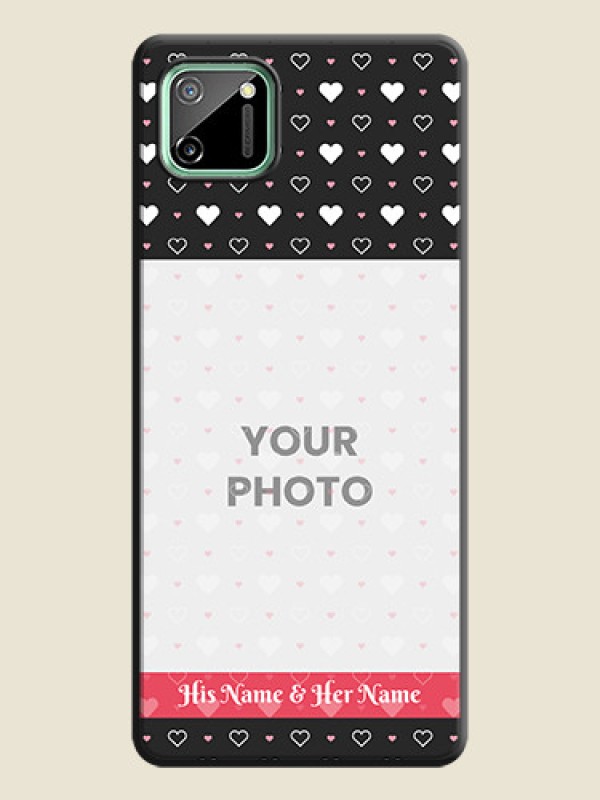 Custom White Color Love Symbols with Text Design - Photo on Space Black Soft Matte Phone Cover - Realme C11 - alternate view