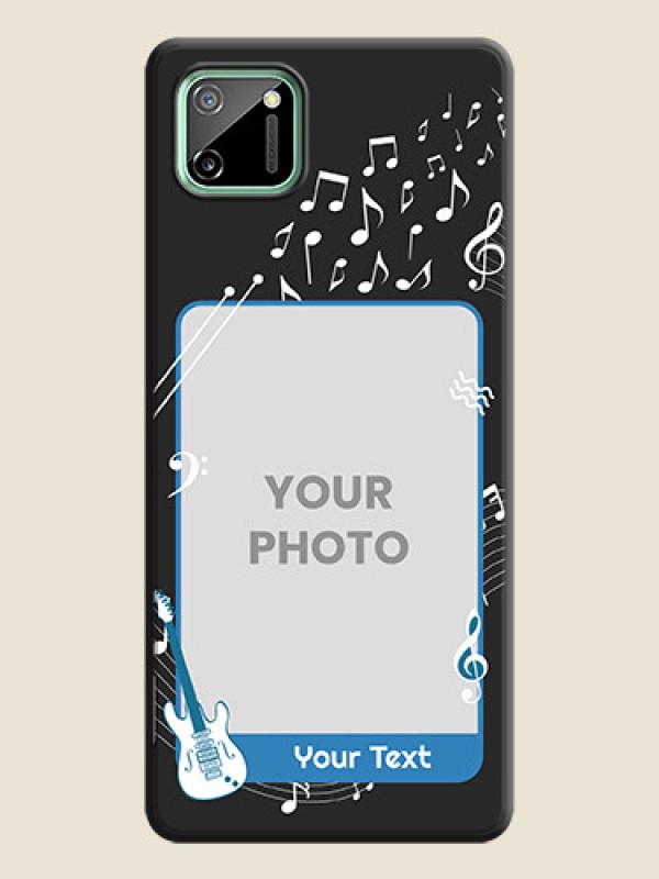 Custom Musical Theme Design with Text - Photo on Space Black Soft Matte Mobile Case - Realme C11 - alternate view